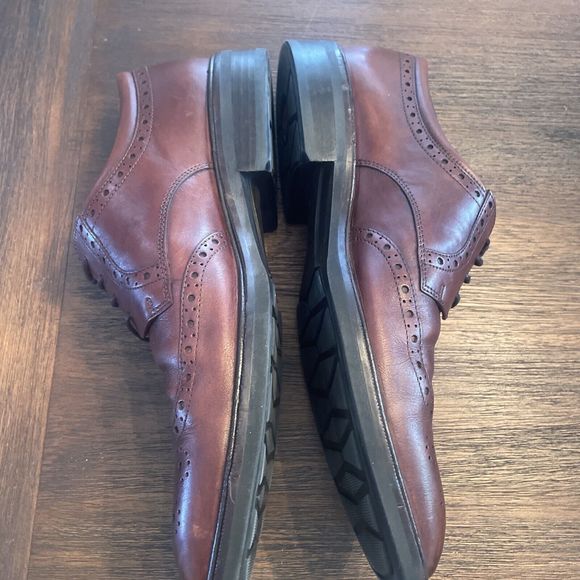 Ecco shock point oxford Wingtip Illinois Shoes 12 Brown Excellent Condition main image 9